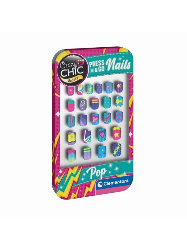 Clementoni Crazy Chic Press & Go Nails - Pop