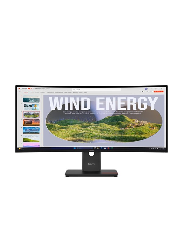 34" Lenovo ThinkVision T34WD-40 - 3440x1440 (UWQHD) - 120Hz - VA - 100W USB-C
