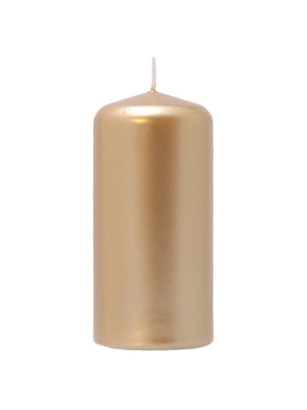 Asp-Holmblad Blockljus Metallic Gold