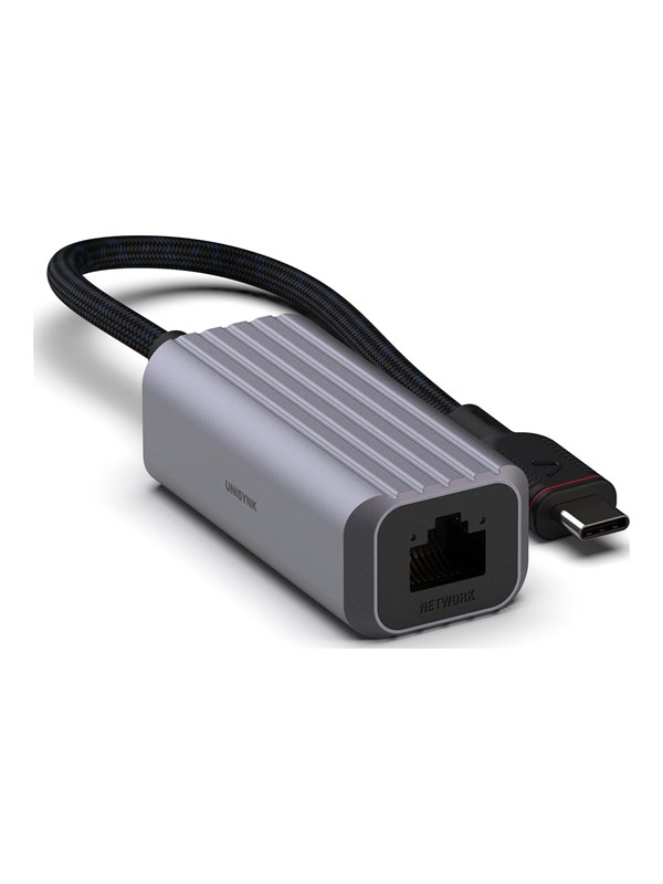 Unisynk USB-C to Network Adapter - Grey