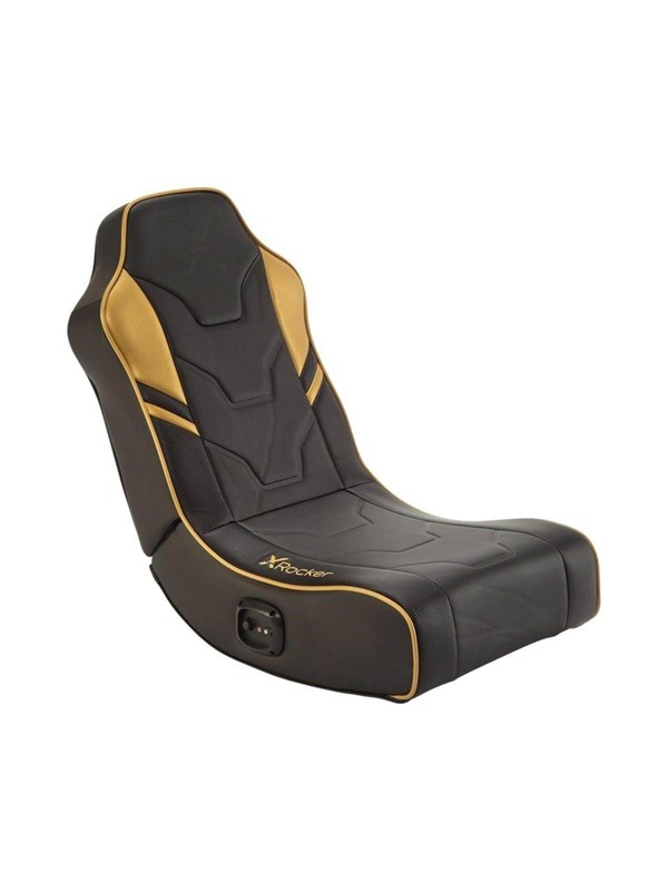 X Rocker Shadow 2.0 Floor Rocker Gaming Floor Chair for Children &amp; Teenagers with Audio System - Black/Gold