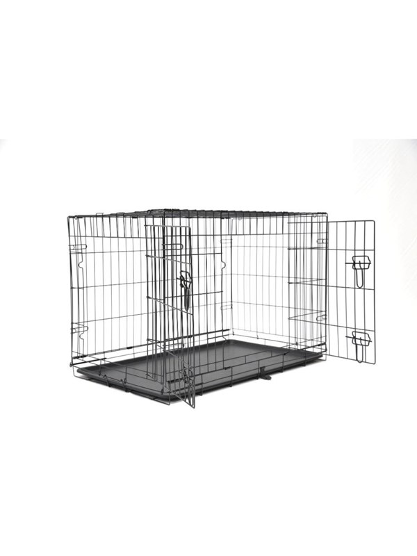 Nordic Paws - Wire cage black - L - 92 x 57 x 64 cm