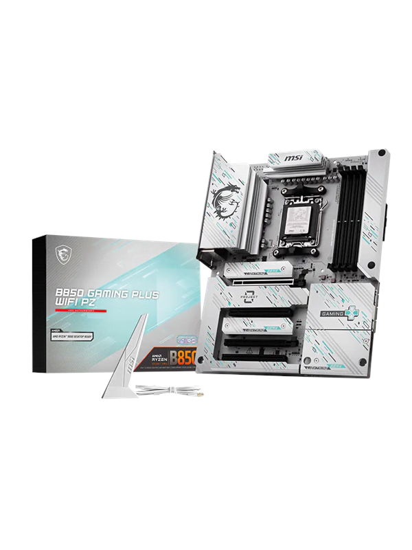 MSI B850 GAMING PLUS WIFI PZ Moderkort - AMD B850 - AMD AM5 - DDR5 RAM - ATX (Project Zero)