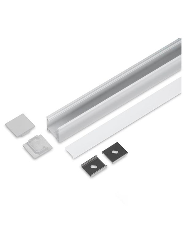 Light Solutions Aluminiumsprofil - Model L - 20mm LED strip - Alu