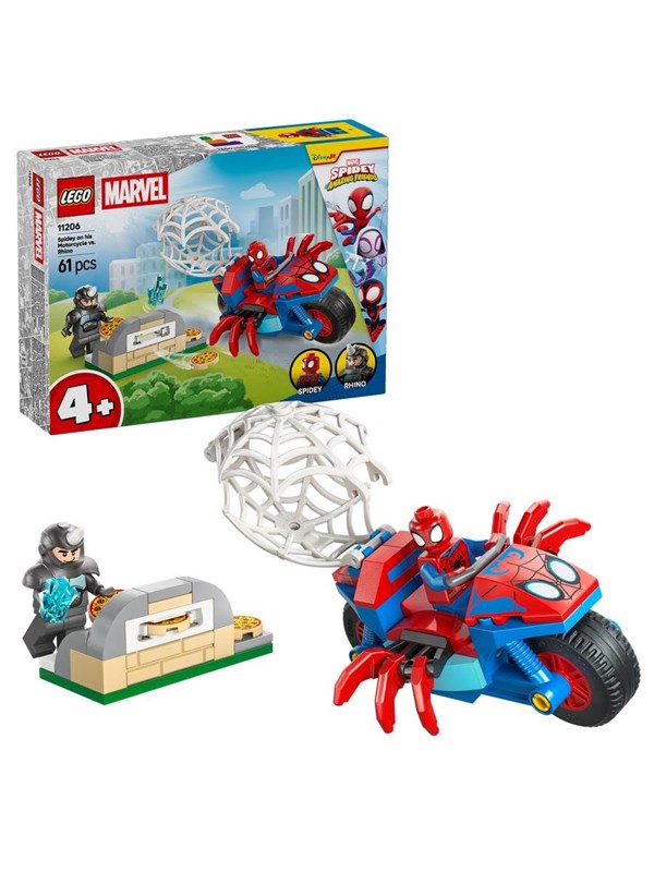 LEGO Spidey 11206 Spidey på sin motorcykel mot Rhino