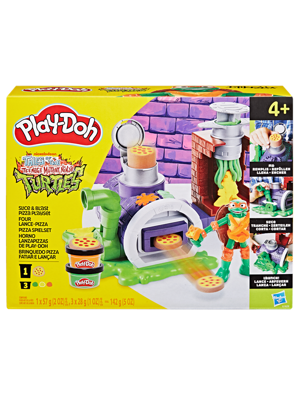 Produktfoto för Play-Doh Turtles Slice & Blast Pizza Lekset