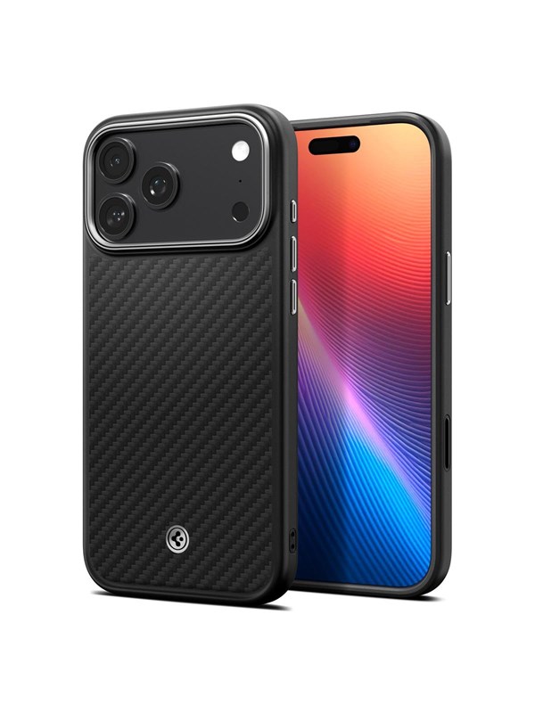 Spigen Enzo Aramid T - black silver - iPhone 17 Pro Max