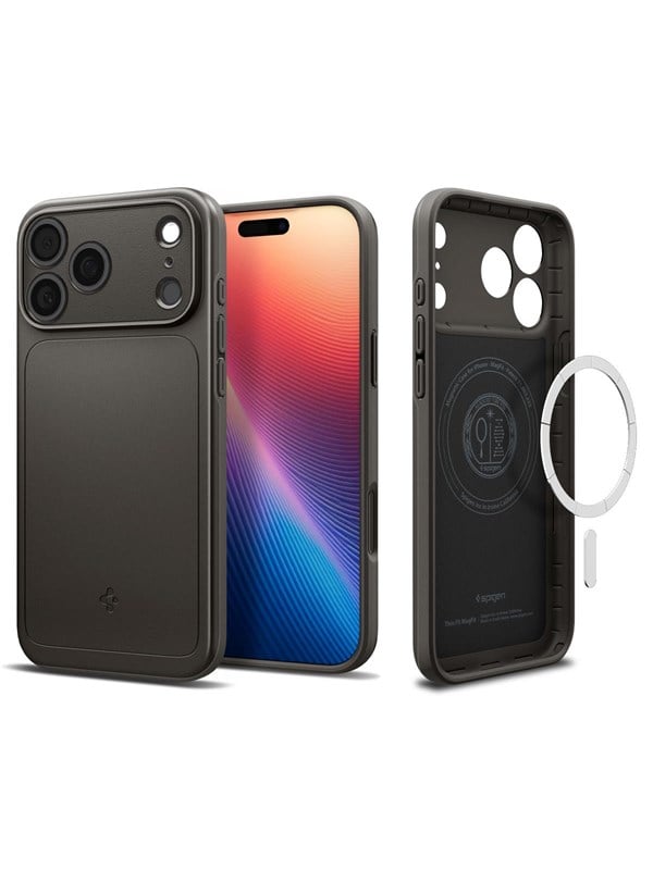Produktfoto för Spigen iPhone 17 Pro Max Mobilskal Magsafe Thin Fit - Gunmetal