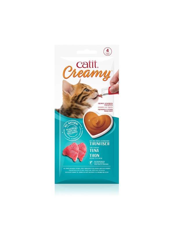 Catit Creamy - Premium Treat for Cats - Tuna 4x10g