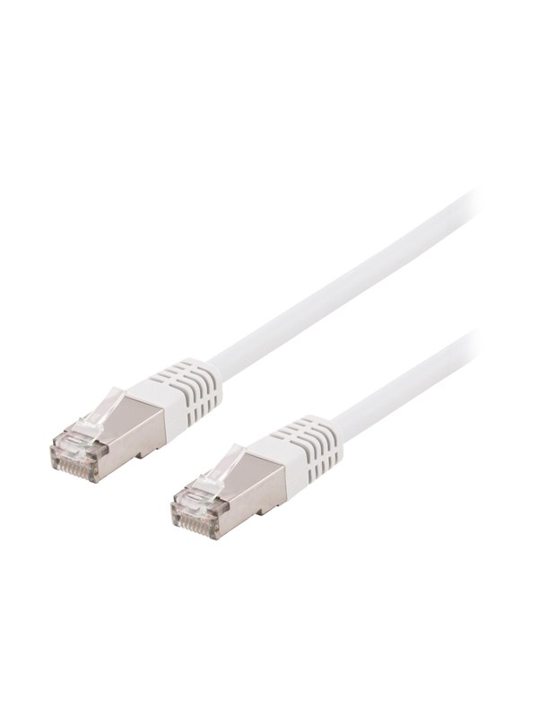 Deltaco patch cable - 3 m - white - Vit - 3m
