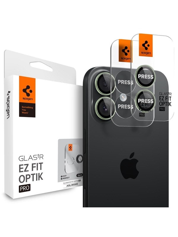 Spigen Glass tR EZ Fit Optik Pro 2 Pack - green - iPhone 17