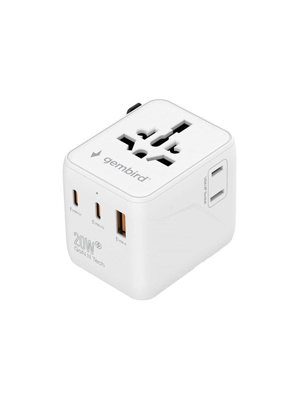Gembird Universal travel power adapter - 20W