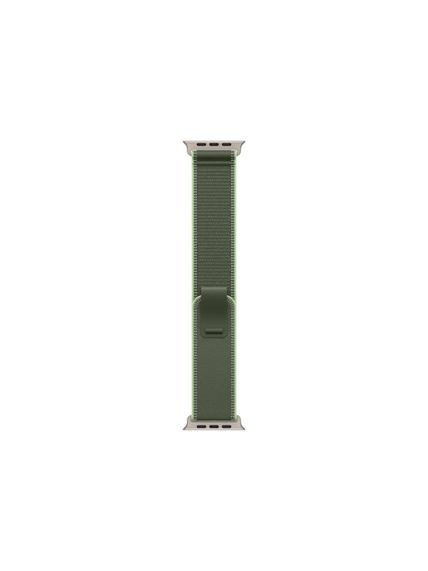 Apple Watch 49mm Natural Titanium Trail Loop (green/neon)