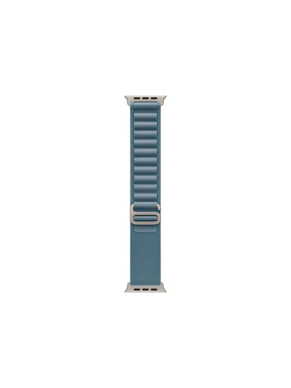 Apple 49mm Light Blue Alpine Loop - Medium - Natural Titanium Finish