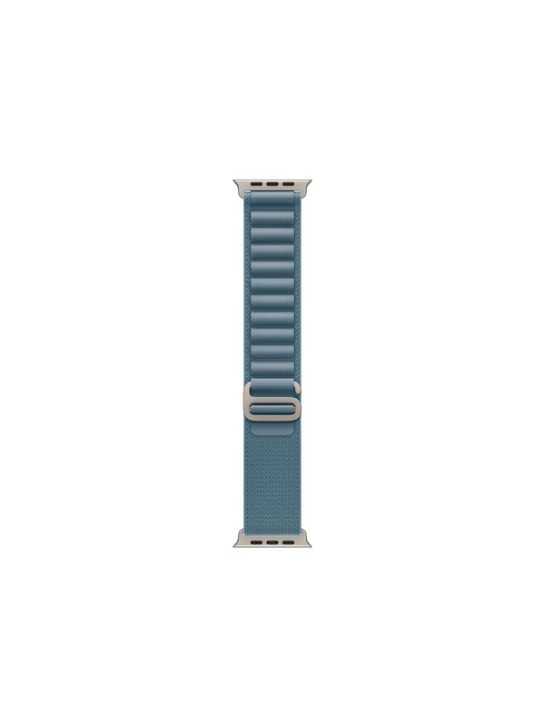 Apple 49mm Light Blue Alpine Loop - Large - Natural Titanium Finish