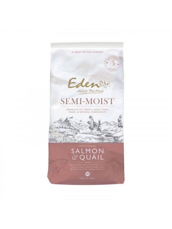 Eden - Wild Salmon &amp; Quail Semi Moist - 10 kg.
