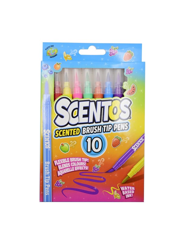 Scentos Tuschpennor med Penselspets 10-pack i