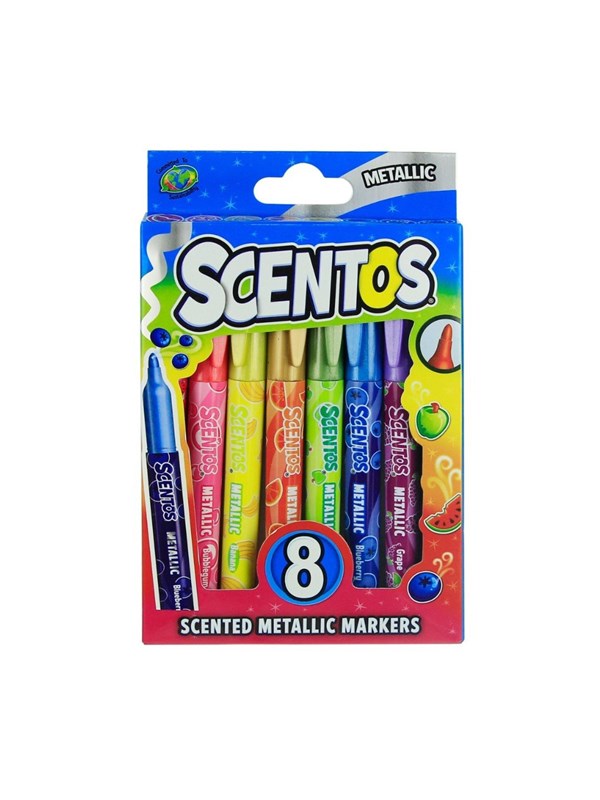 Scentos Metalliska Tuschpennor 8-pack i