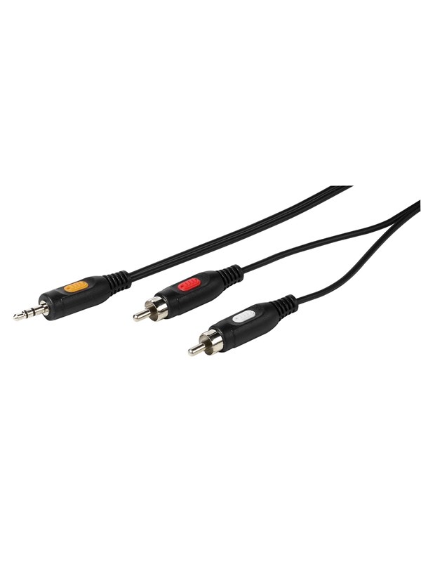 Vivanco Audio Cable 1x3.5mm / 2xRCA 2.5m Black