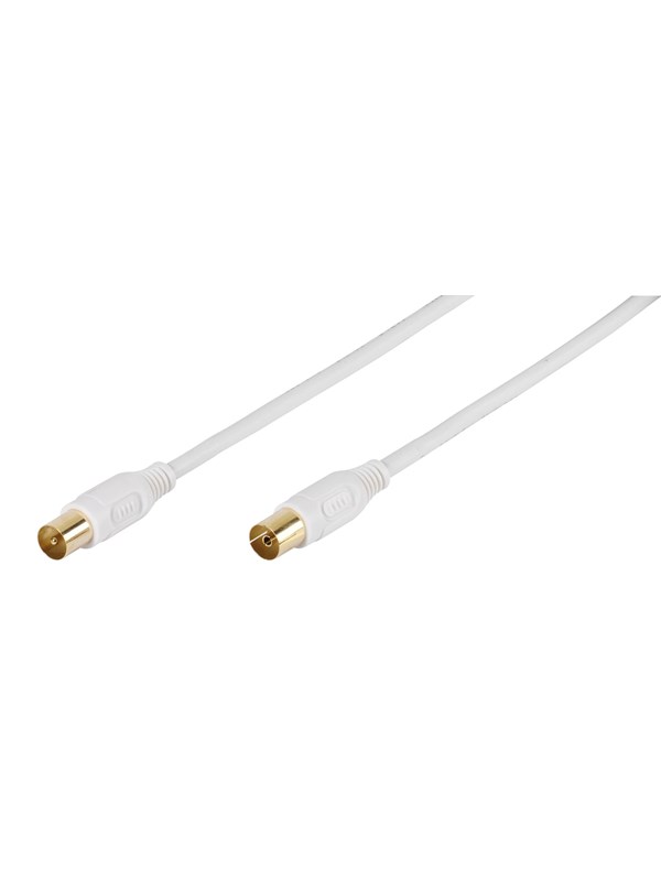 Vivanco 90dB Antenna Cable 2x shield 7.5m White