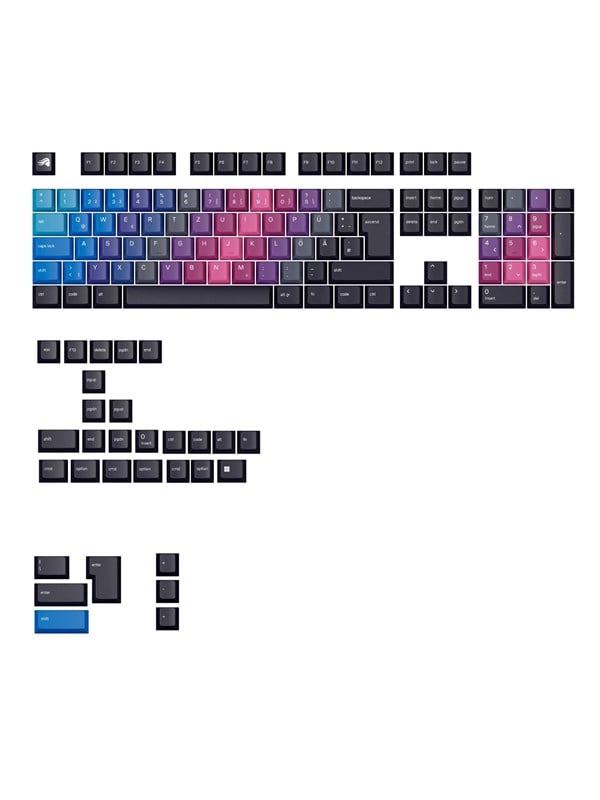 Glorious GPBT Gradient Keycaps Afterparty - DE QWERTZ - 135-bitars - SEK 149 - Spara 52%