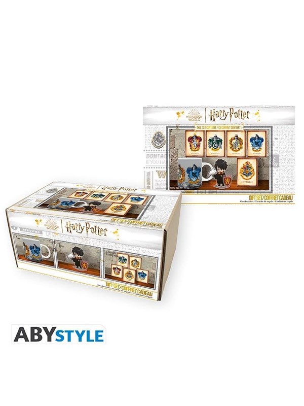 ABYstyle - HARRY POTTER Gift set Hogwarts Mug + Acryl® + Postcards - Presentuppsättning