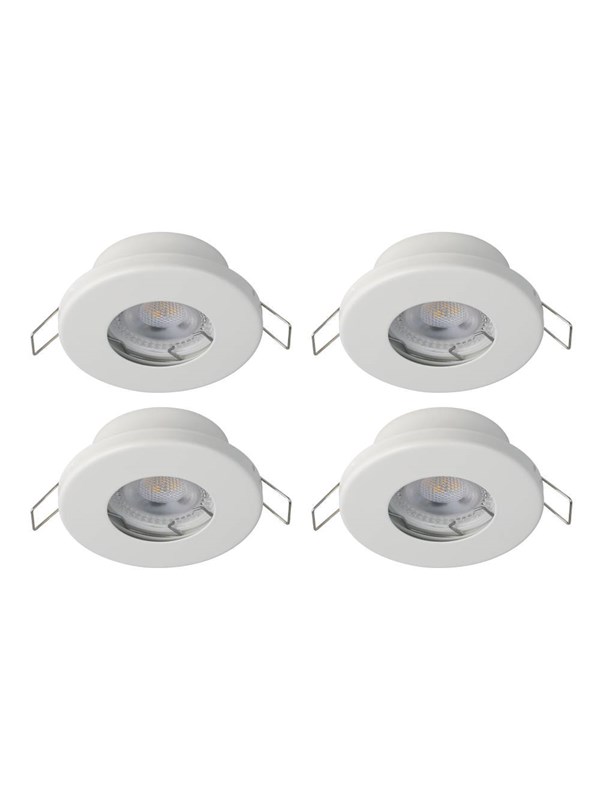EGLO MAZUBY 1 INBYGGD. SET Ø85 4X500LM 3000K DÄMPARE. IP44 VIT