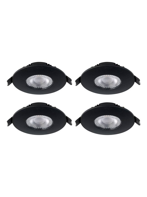 EGLO MAZUBY INBYGGD. SET Ø88 4X500LM 3000K IP65 SVART