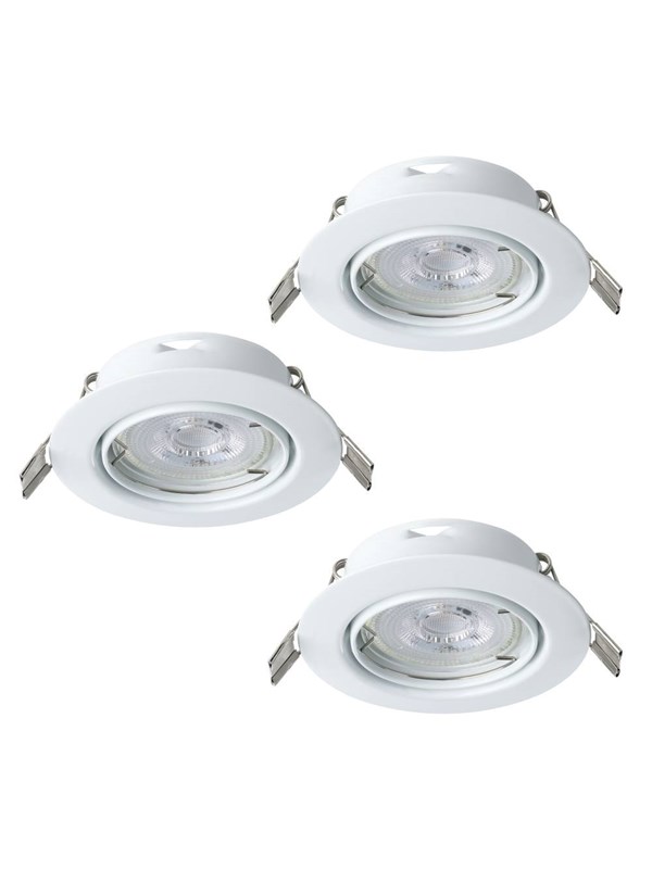 EGLO MAZUBY INBYGGD. KIP SET Ø87 GU10 3X345LM VIT