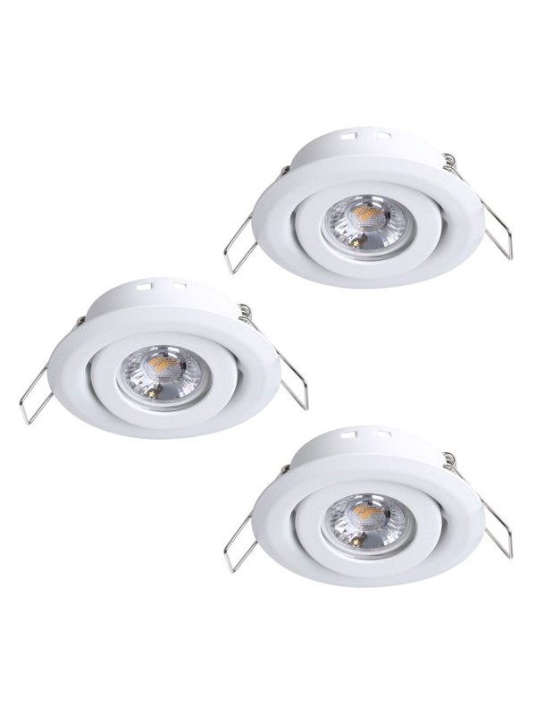 EGLO SALICETO MINI-PUCK INBYGGD. KIP SET Ø77 3X350LM 3000K VIT