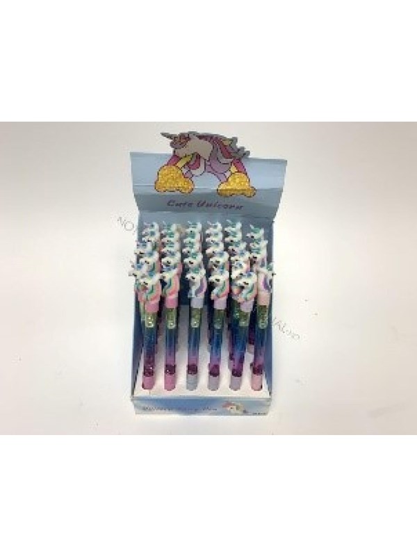 Pocket Money Unicorn Glitter Pen 15cm - assorted