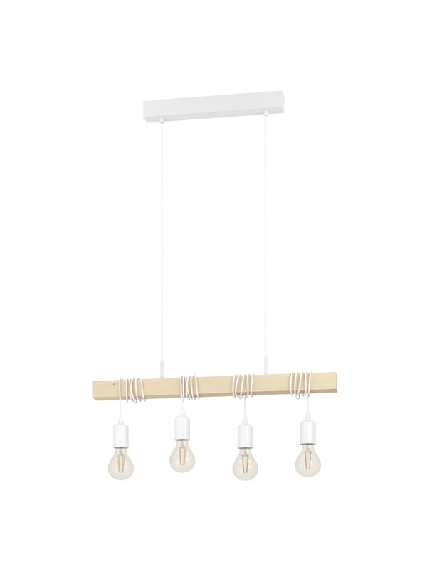 EGLO TOWNSHEND LÅNGBORD 4L VIT/TRÄ