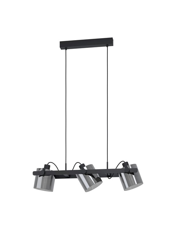 EGLO HORNWOOD 2 LÅNGBORD 3L SVART/SVART TRANSP. FSC (på engelska)