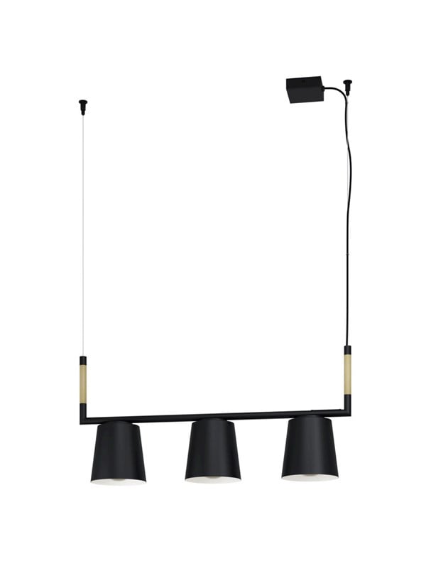 EGLO LACEY LÅNGBORD 3XE27 L780 SVART/CREME FSC