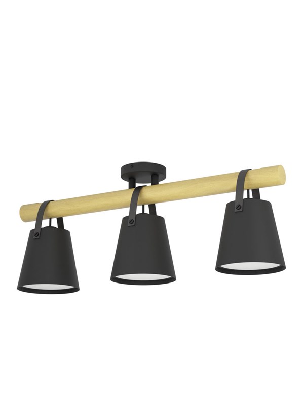 EGLO BOYLE TAKLAMPA 3XE27 SVART/EG FSC