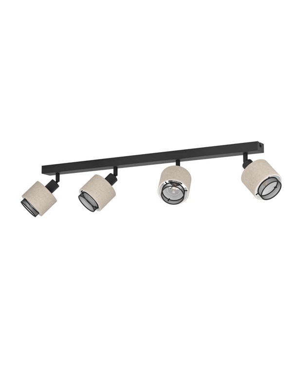 EGLO ROSLEY SPOT RAIL L750 4XE14 SVART/LINNE
