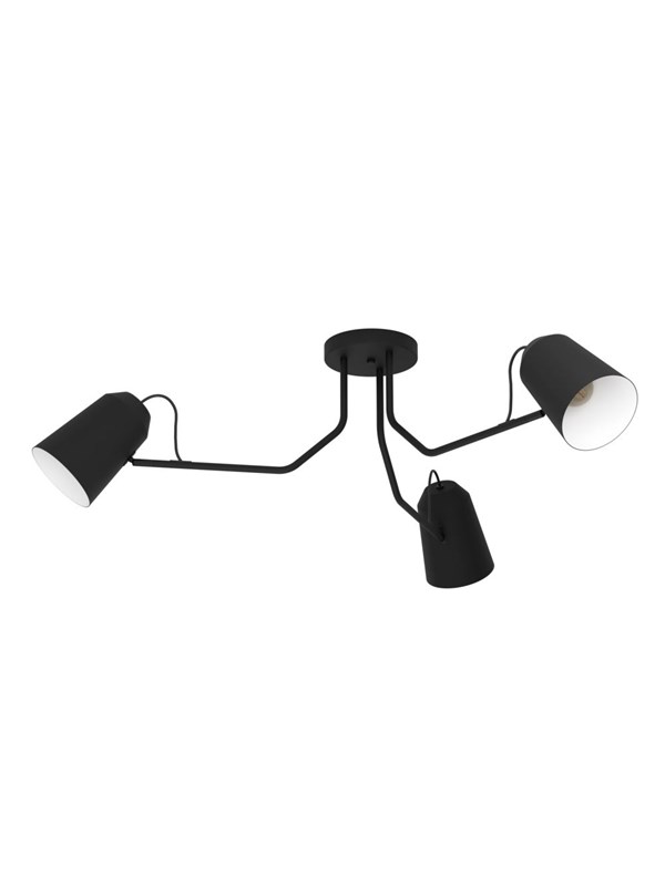 EGLO LORETO TAKLAMPA 3XE27 Ø1145 SVART