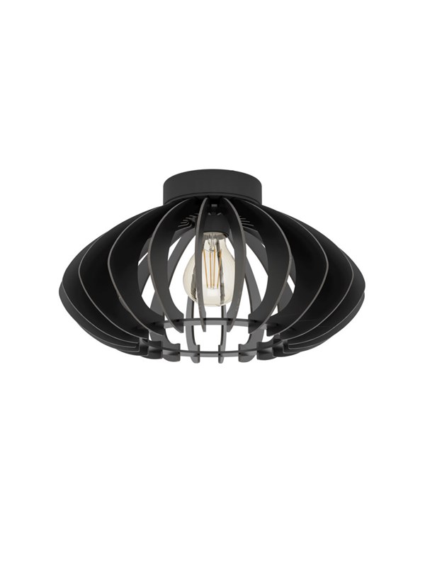 EGLO COSSANO 3 TAKLAMPA E27 Ø380 SVART/TRÄ