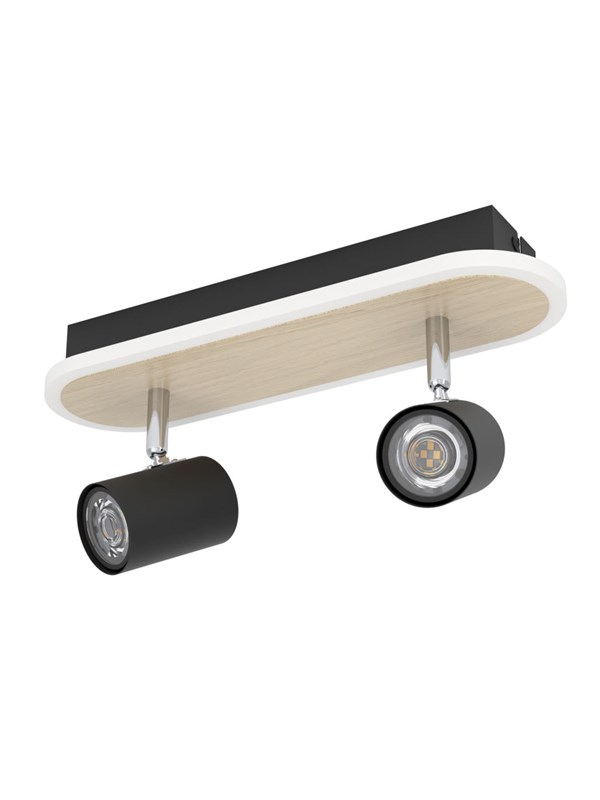 EGLO RIMBOCCHI SPOT RAIL L340 12W 1500LM TRÄ/SVART