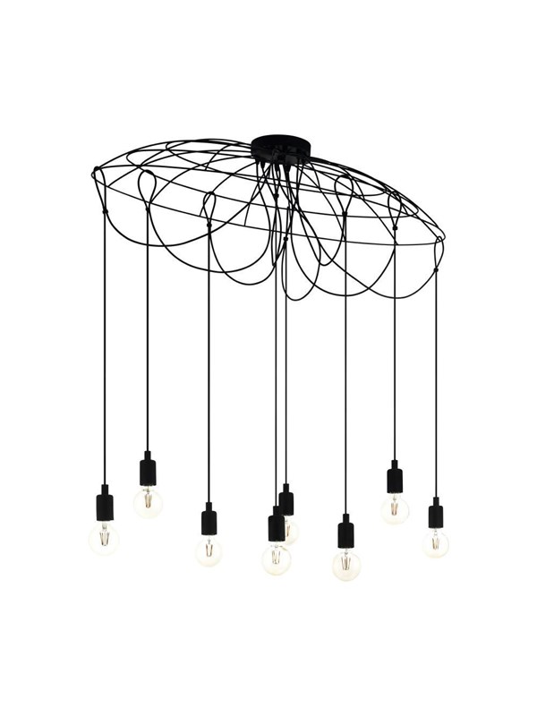 EGLO HOGSMILL LÅNGBORD 8L E27 SVART