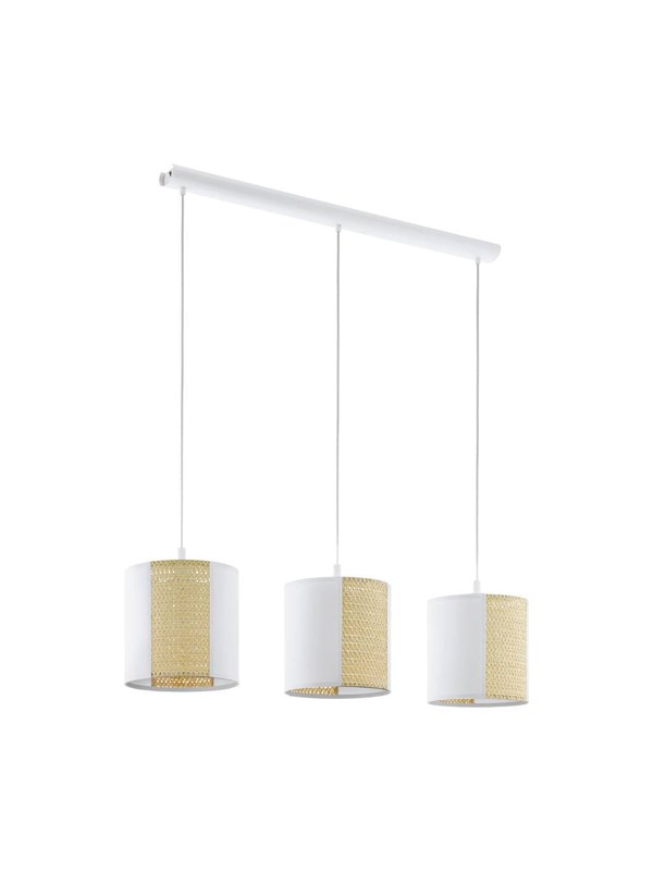 EGLO ANHEM LONG TABLE 3L E27 VIT/SJÖGRÄS/PAPPER