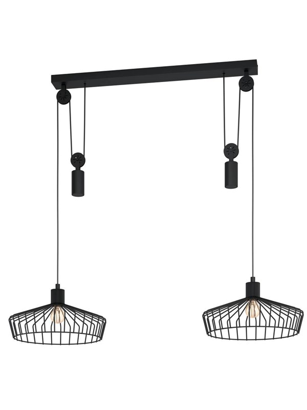 EGLO WINKWORTH LÅNGBORD 2XE27 MÖRK BRONS