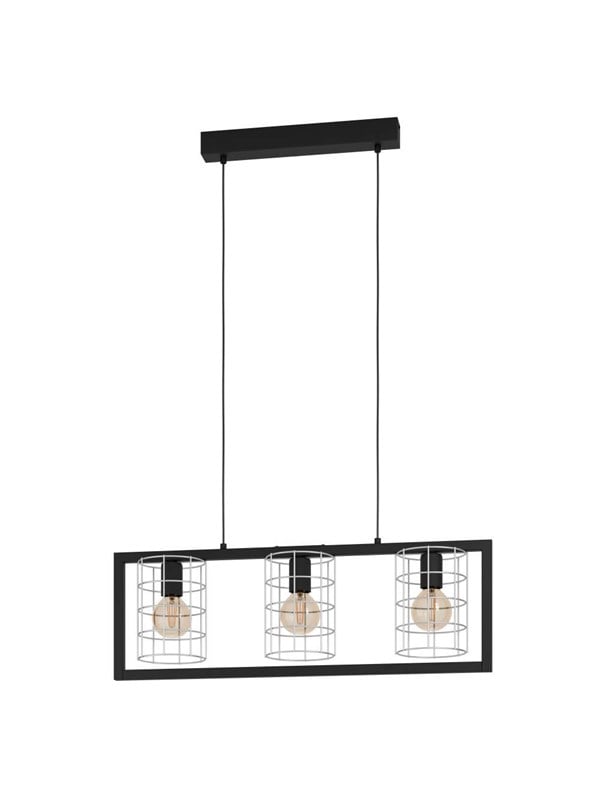 EGLO JUBILY LÅNGBORD E27 L770 SVART/VIT
