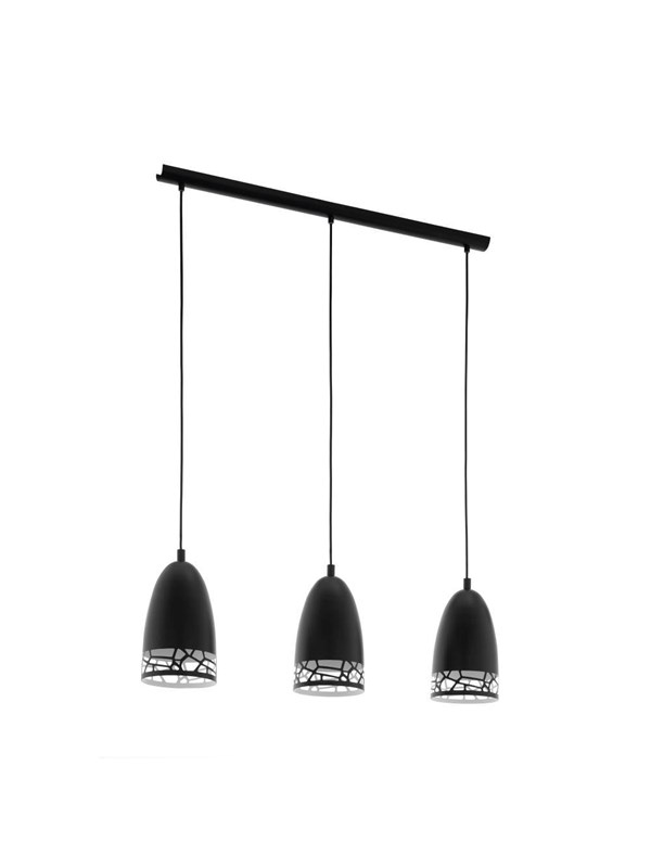 EGLO SAVEGNANO LÅNGBORD 3X SVART