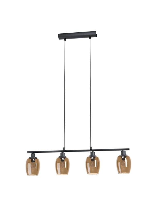 EGLO ZABALEA LÅNGBORD 4XE14 L785 SVART/BÄRNSTEN
