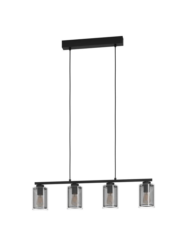 EGLO ZOCABON LÅNGBORD 4XE27 SVART/KLAR