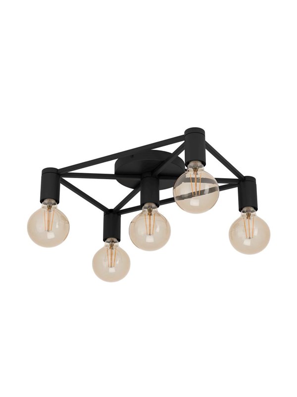 EGLO SPEKE TAKLAMPA 5L E27 SVART