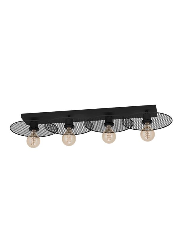 EGLO IKESTON TAKLAMPA 4L E27 SVART/BER