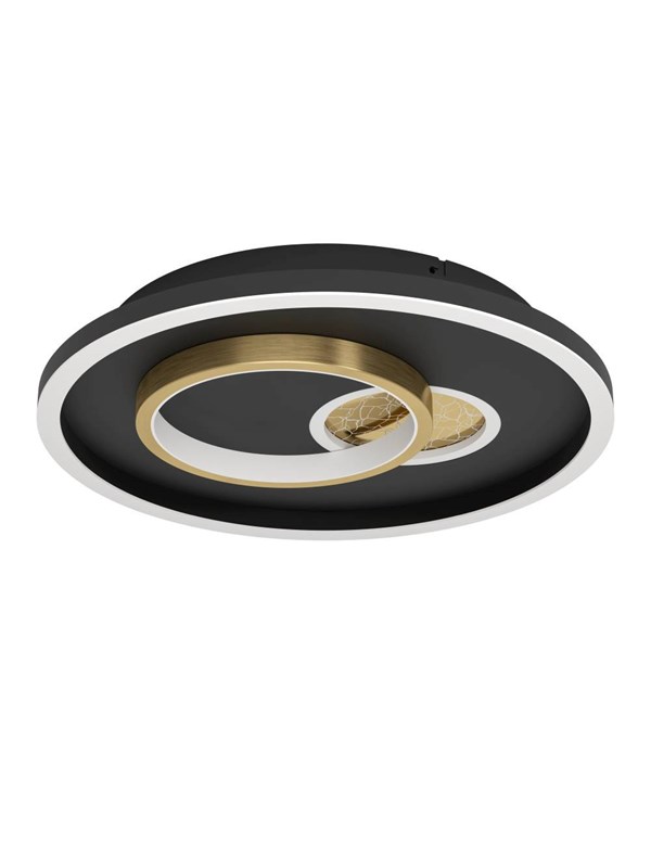 EGLO TIRIOLO TAKLAMPA Ø380 1800LM 4000K SVART/GULD