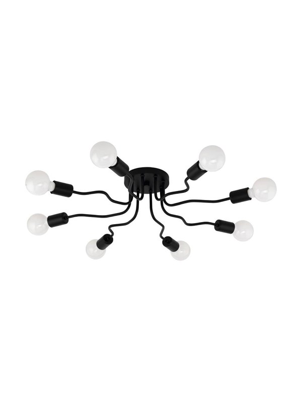EGLO ORAZIO TAKLAMPA Ø680 8XE27 SVART